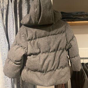 Womens crop sleeve puffer